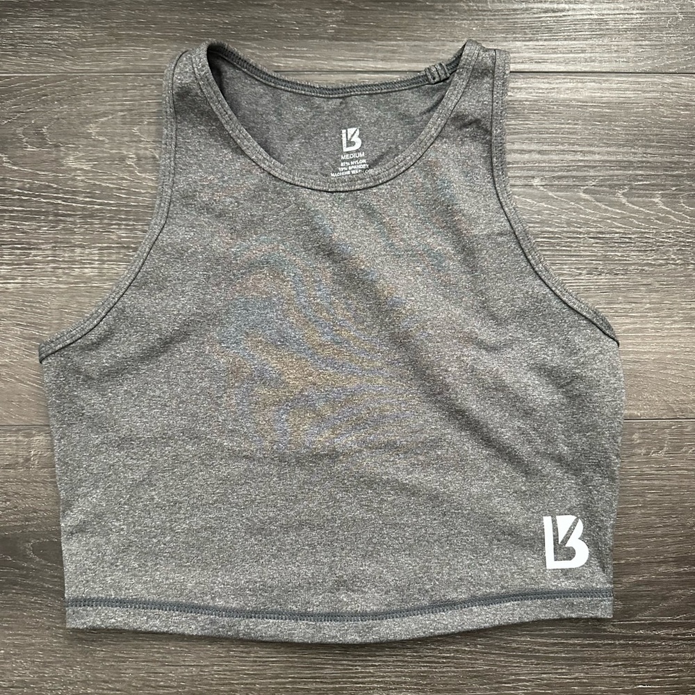 Buffbunny Aurora Heather Grey Crop Top